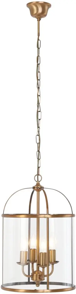 Steinhauer Hanglamp Pimpernel 5972BR - 4x E14 - Ø25cm - Bruin