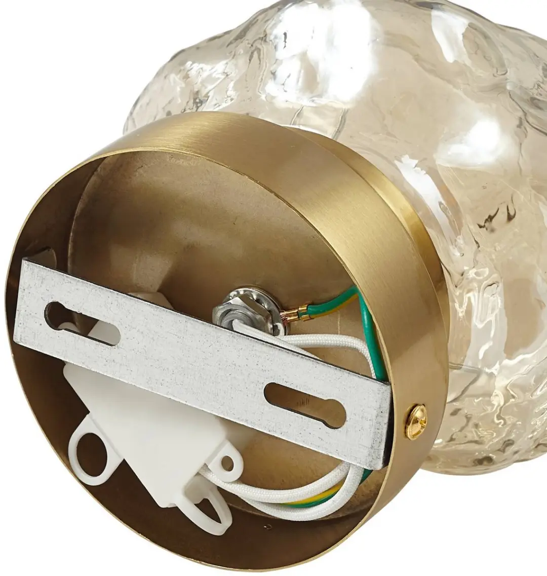 Lindby Wandlamp G9 - 1 Lichtpunt - Ø15.5cm - Amber/Messing