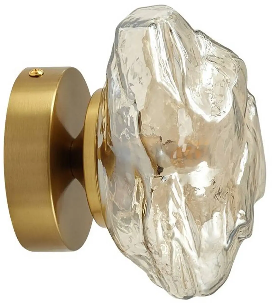 Lindby Wandlamp G9 - 1 Lichtpunt - Ø15.5cm - Amber/Messing