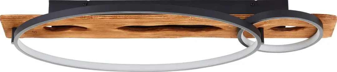 Brilliant Pirus LED Plafondlamp G99292-76 - 30W - Ø70cm - Zwart/Bruin