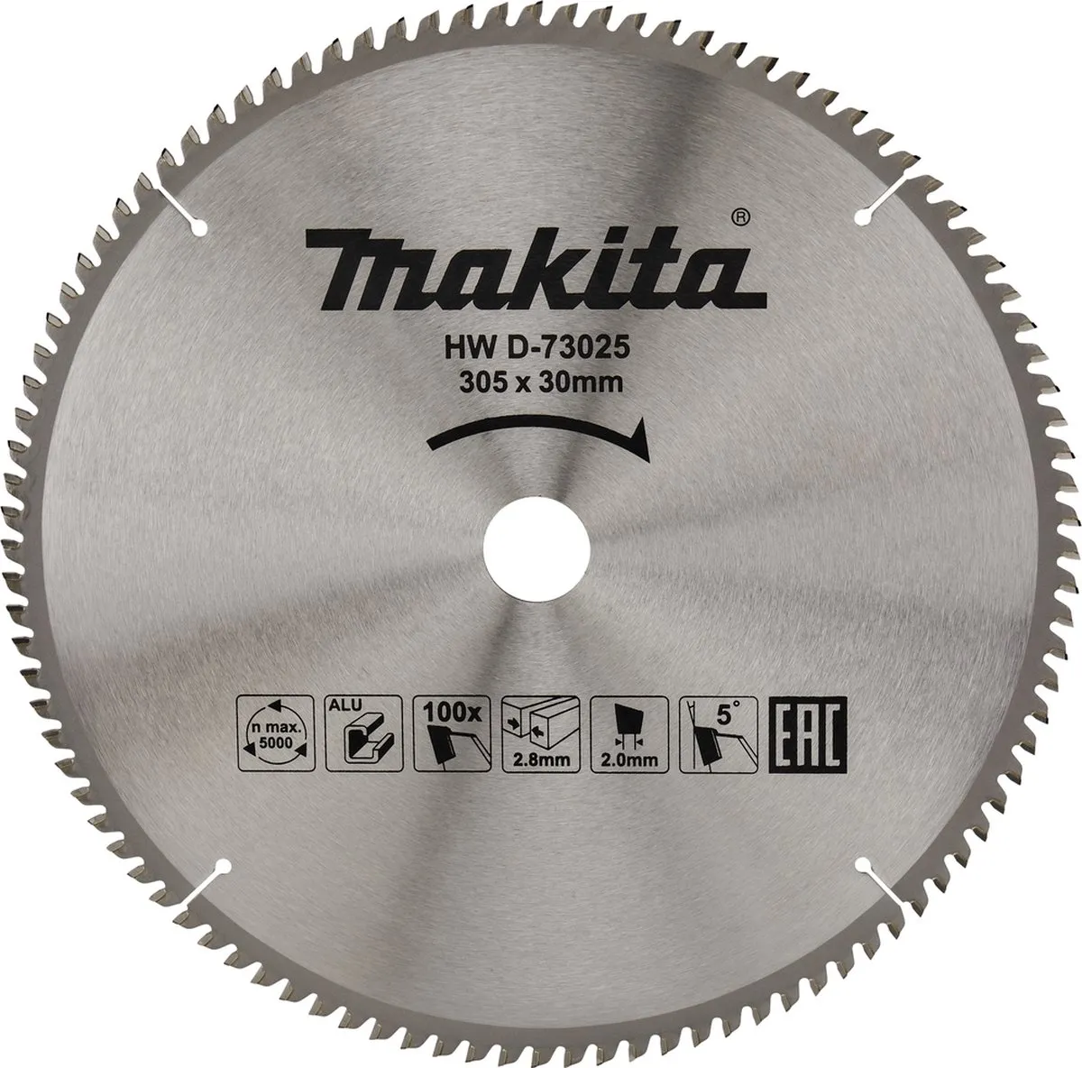 Makita D-73025 Afkortzaagblad Aluminium 305mm 100T