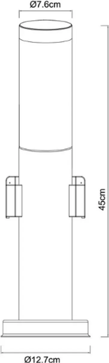 Globo Buitenlamp met bewegingssensor 23W - RVS Antraciet