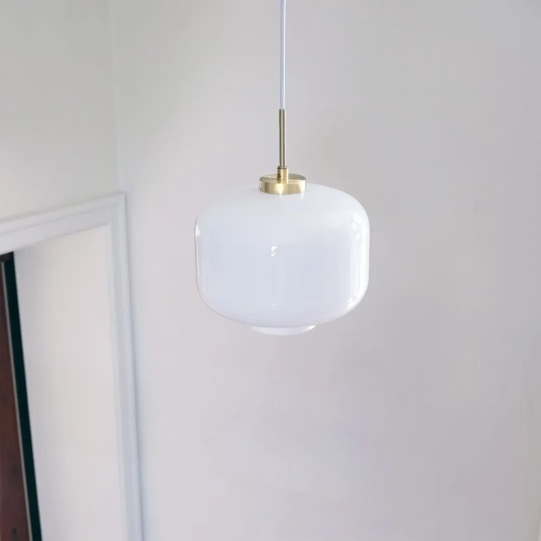 Dyberg Larsen Arp Hanglamp 25W - Ø25cm - Wit/Goud