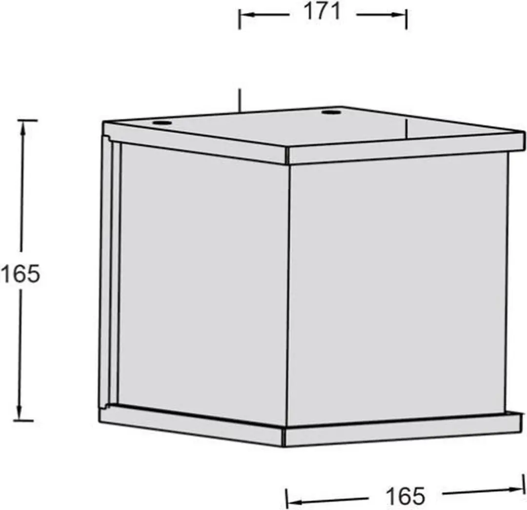 Lutec Box Cube Wandlamp E27 - Donkergrijs