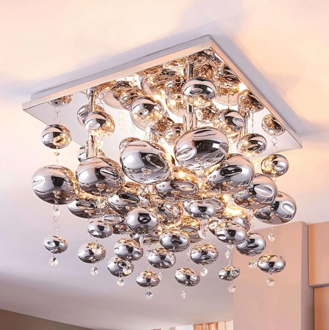 Lindby Hanglamp 4-Lichts Metaal Glas