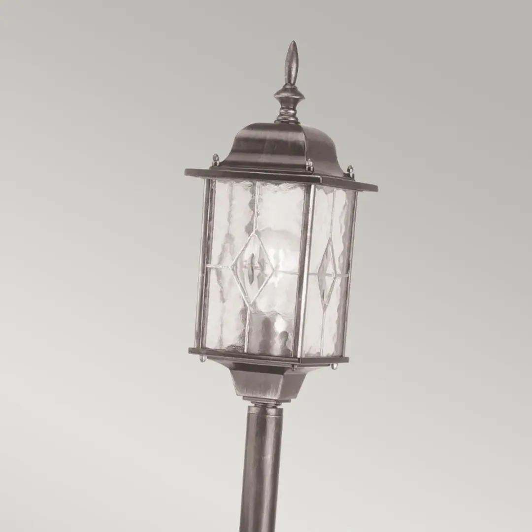Elstead Lighting Wexford LED Tuinpilaar E27 60W - IP44 Zwart/Zilver