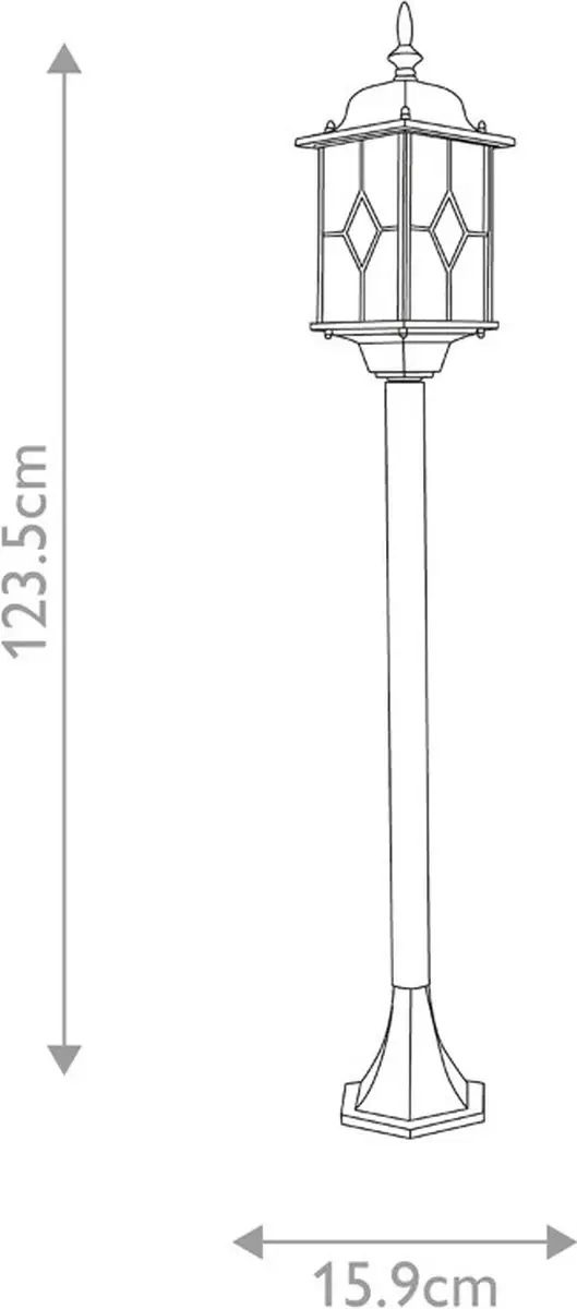 Elstead Lighting Wexford LED Tuinpilaar E27 60W - IP44 Zwart/Zilver