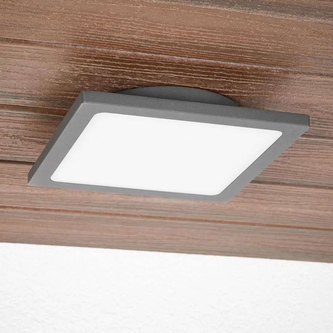 Lucande LED Plafondlamp 11.5W - Antraciet/Wit