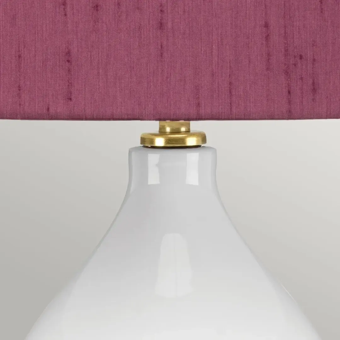 Elstead LED Tafellamp ISLA - 1x E27 60W - Aged Brass/Wit/Paars