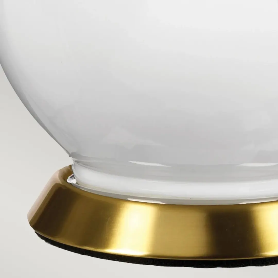 Elstead LED Tafellamp ISLA - 1x E27 60W - Aged Brass/Wit/Paars