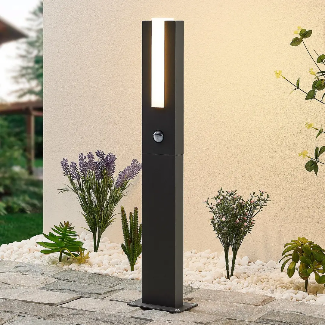 Lucande Padverlichting Zuillamp 8.6W - Grafietgrijs/Opaalwit
