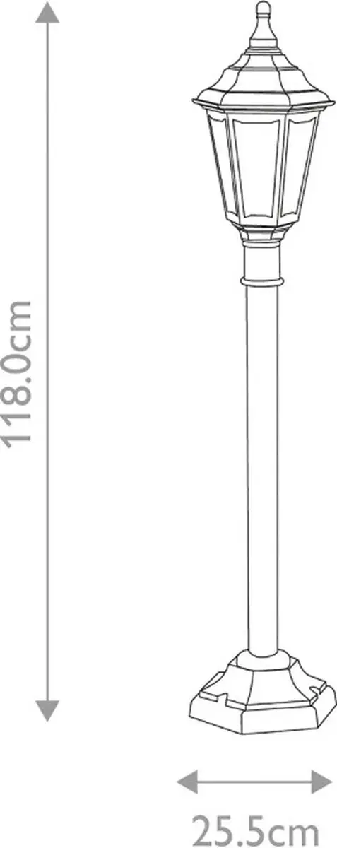 Elstead Lighting Kinsale LED Tuinpilaar E27 60W - IP44 Zwart
