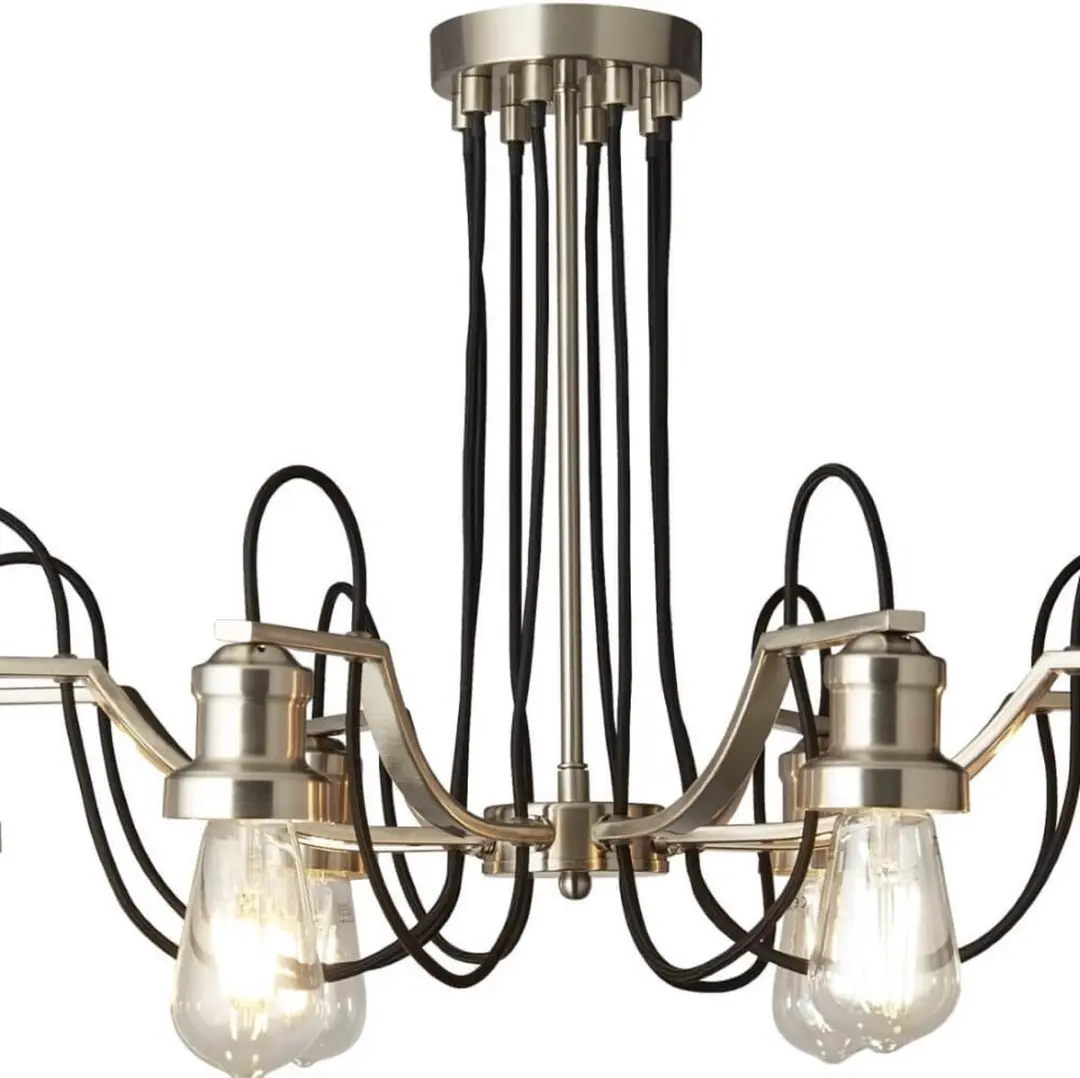 Searchlight Olivia Kroonluchter 8 Lichts - Zilver