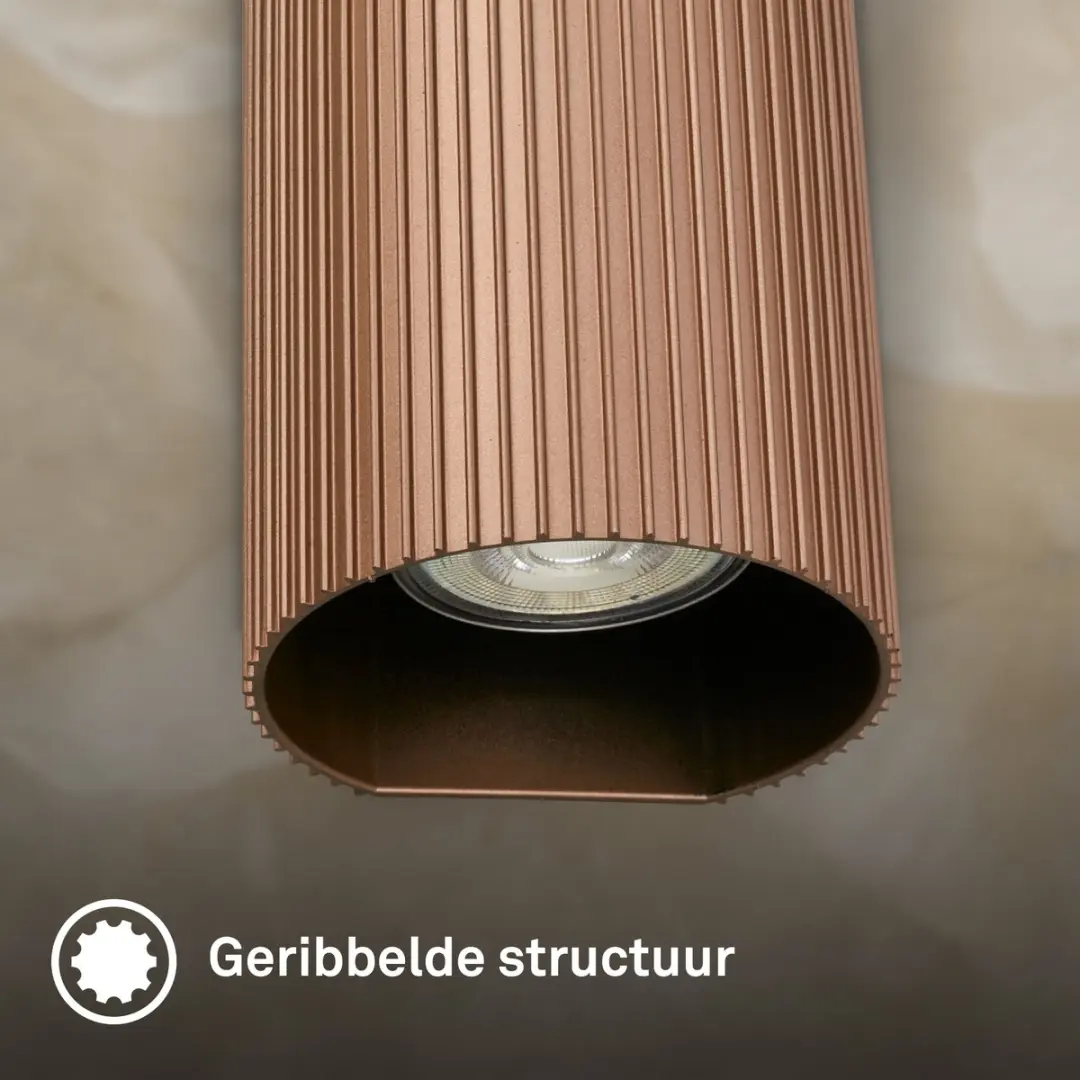 Briloner Ida Wandlamp GU10 - 9W - 8x20cm - Koffie