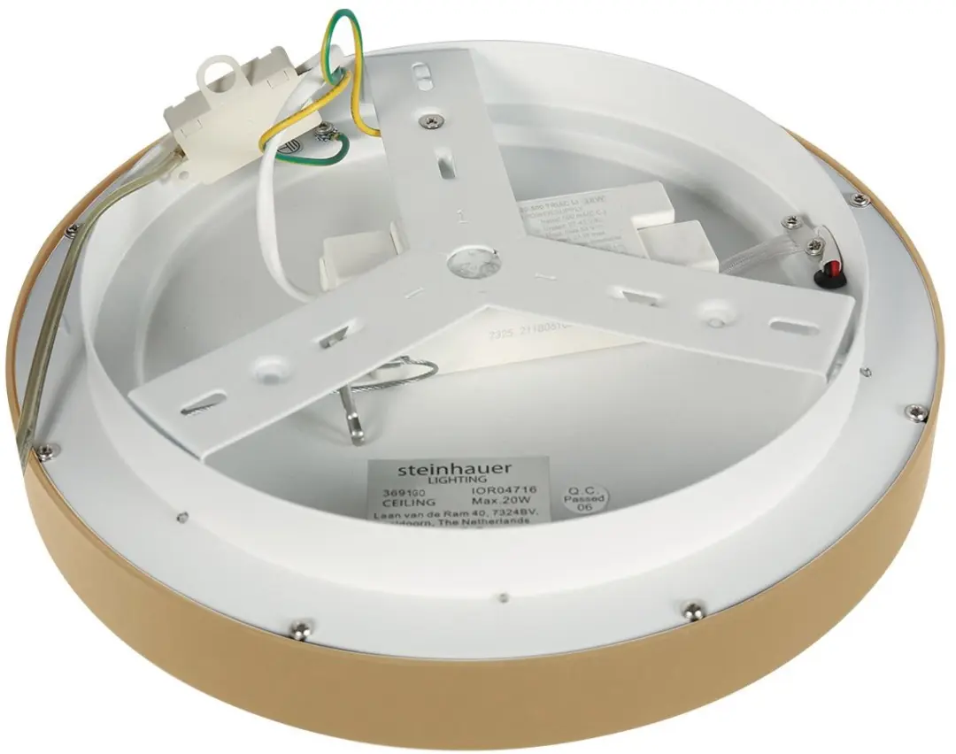 Steinhauer Plafondlamp Ringlede 3691GO - Goud - 2400 Lumen