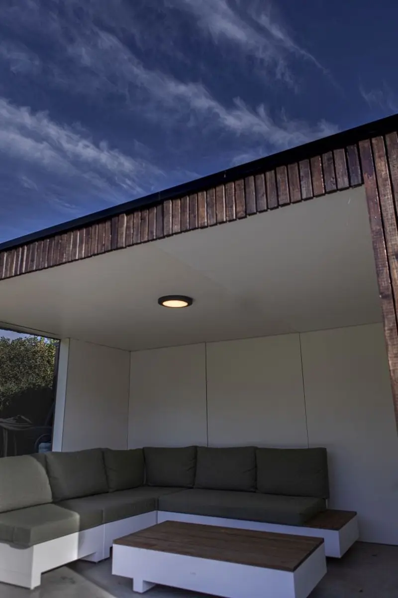 Lutec Kayah Wandlamp Buiten LED 16.5W - Ø30.5cm Donkergrijs