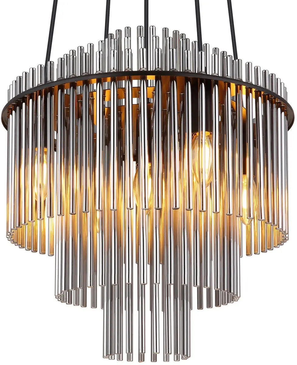 Globo Gorley Hanglamp - 5x E14 - Ø40cm - Zwart