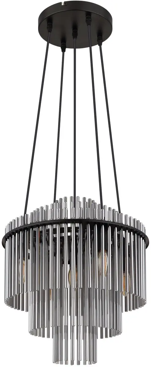 Globo Gorley Hanglamp - 5x E14 - Ø40cm - Zwart