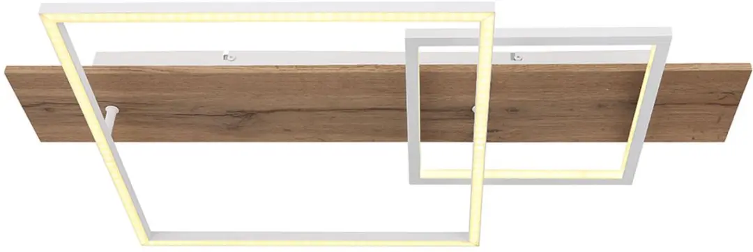Globo Plafondlamp Hout LED 24W 1500lm Warm Wit - 75x40x10cm - afbeelding 6 van 6