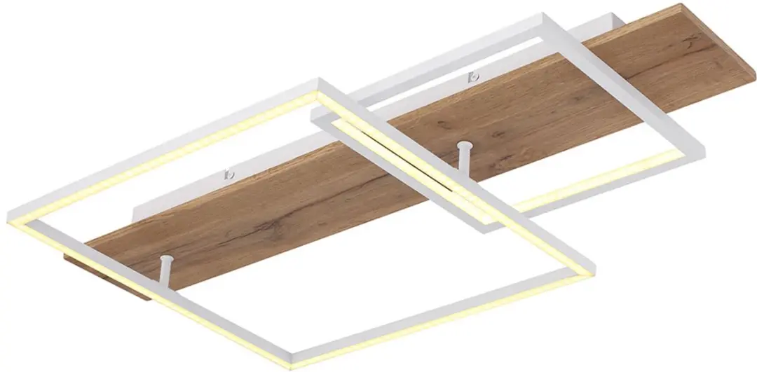 Globo Plafondlamp Hout LED 24W 1500lm Warm Wit