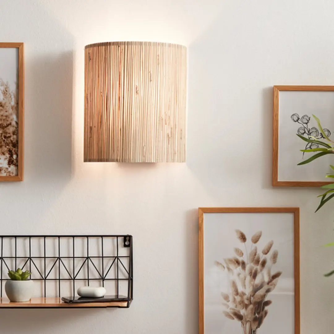 Brilliant Wimea Wandlamp - E27 40W - Beige/Zwart