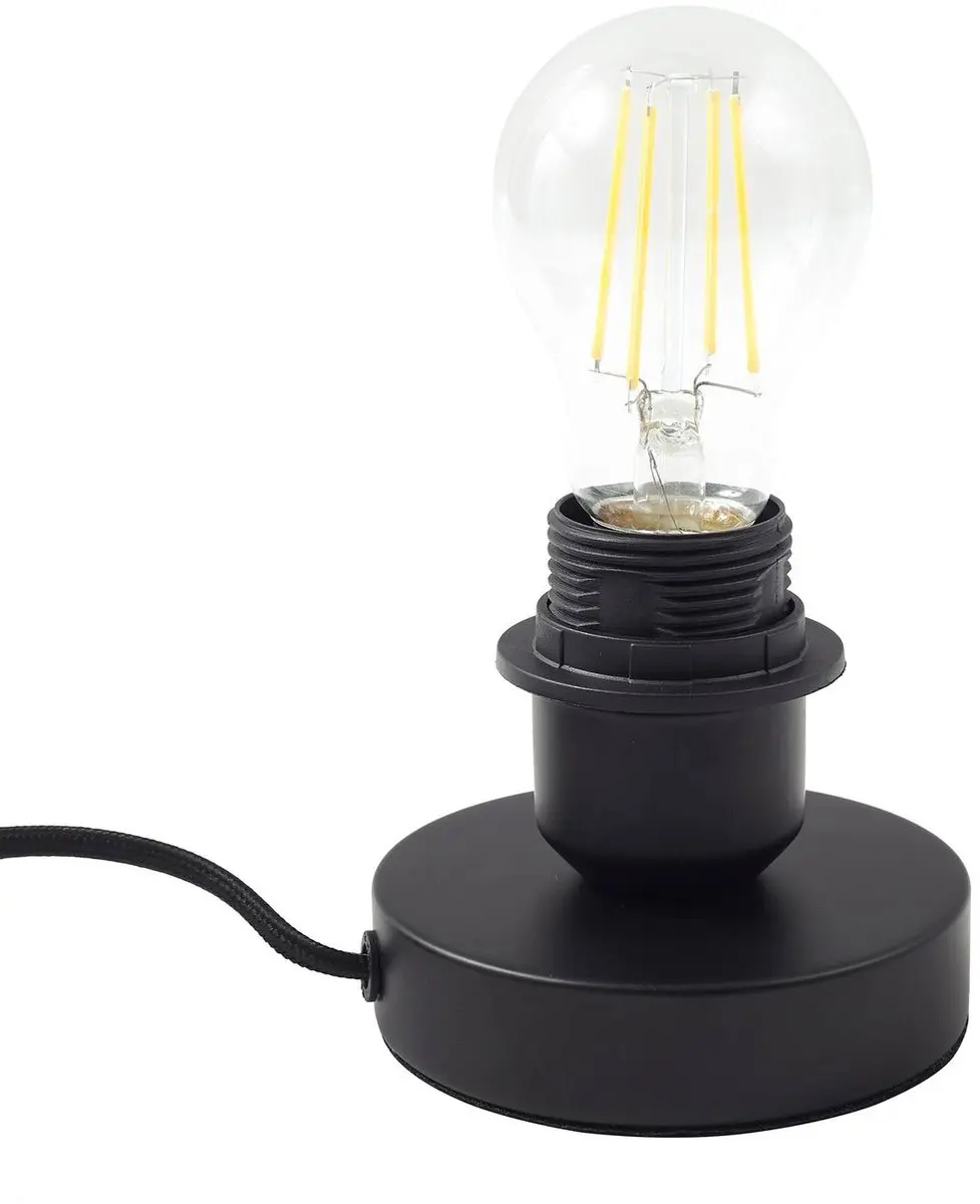 Lindby Tafellamp Metaal/Stof 23cm E27 - Zwart