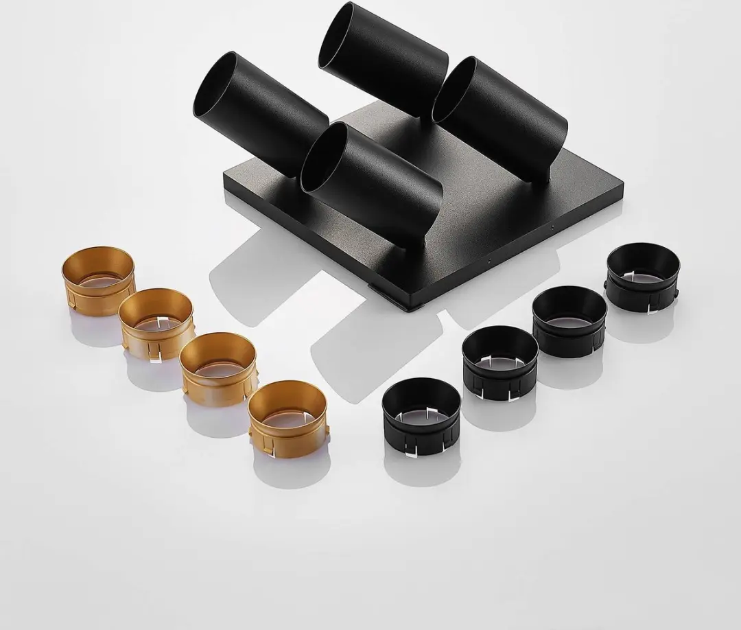 ARCCHIO Buitenspot 4-lichts Aluminium GU10 - Zwart