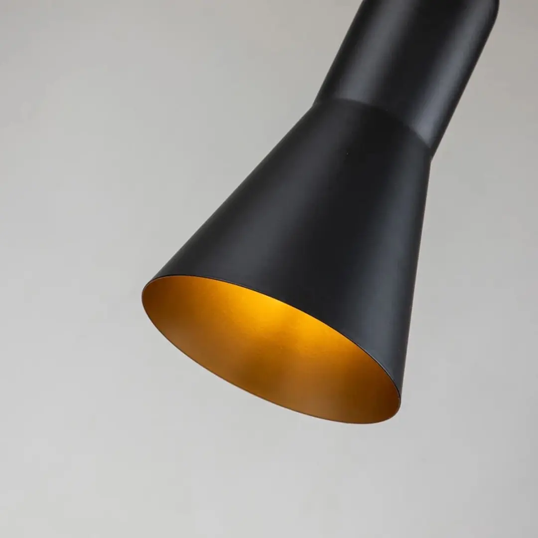 Elstead Lighting Etoile LED Hanglamp - Matte Black & Gold Leaf - E27 60W - afbeelding 6 van 6
