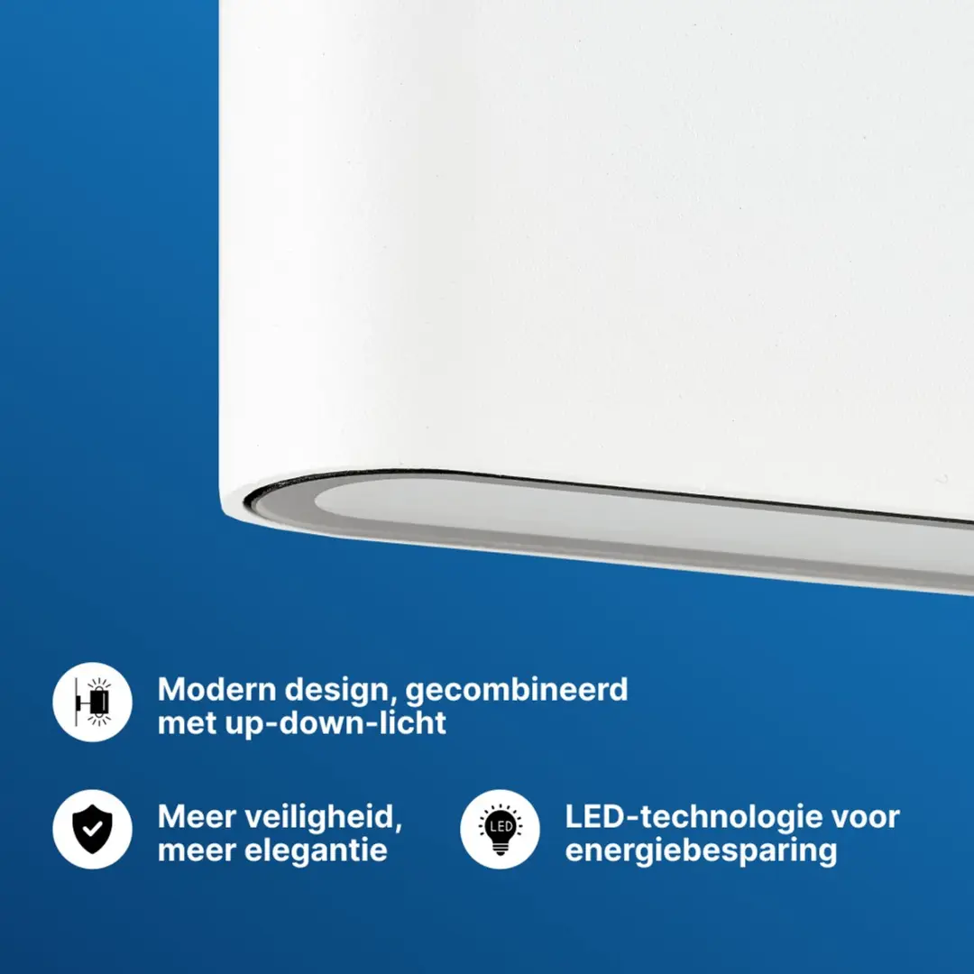 Brilliant Welbie LED Buitenlamp IP44 - 10W - Wit - afbeelding 6 van 6