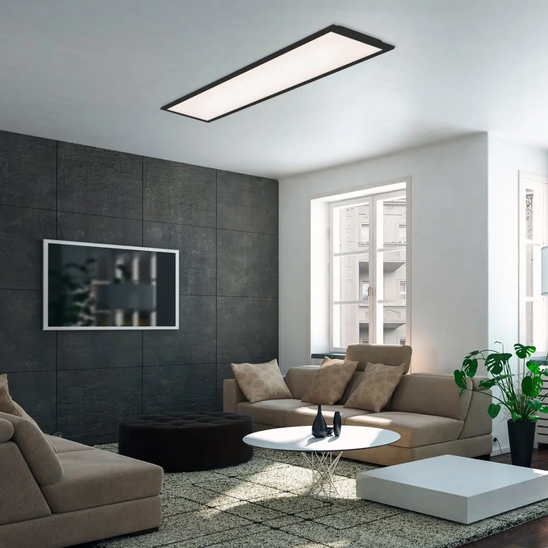 Briloner Simple LED Plafonnière 22W 2.200Lm - 100cm Zwart