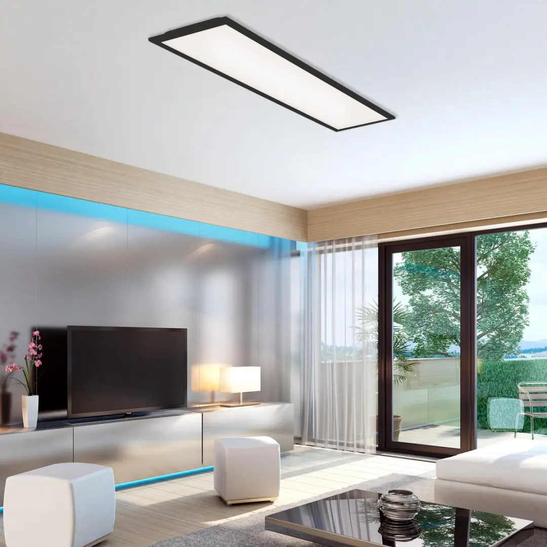 Briloner Simple LED Plafonnière 22W 2.200Lm - 100cm Zwart