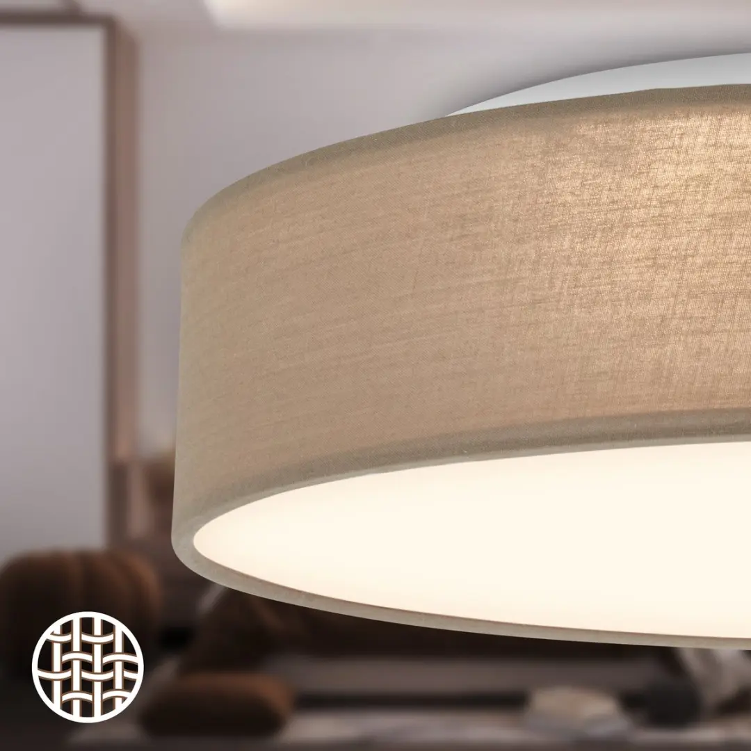 Briloner Duck LED Plafondlamp 24W - Ø38cm Taupe