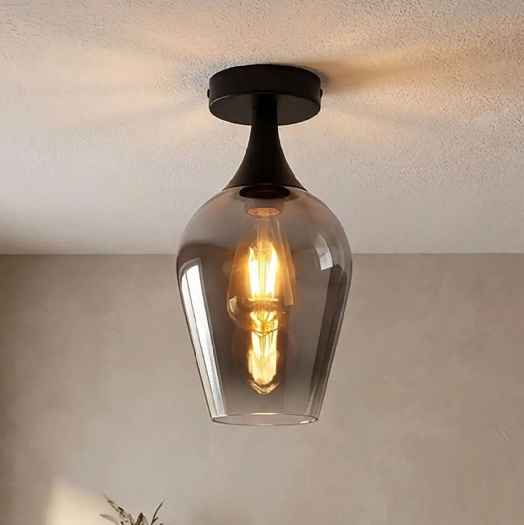 Globo Lavus Plafondlamp Ø15cm E27 - 1 Lichtpunt - Chroom - afbeelding 6 van 6