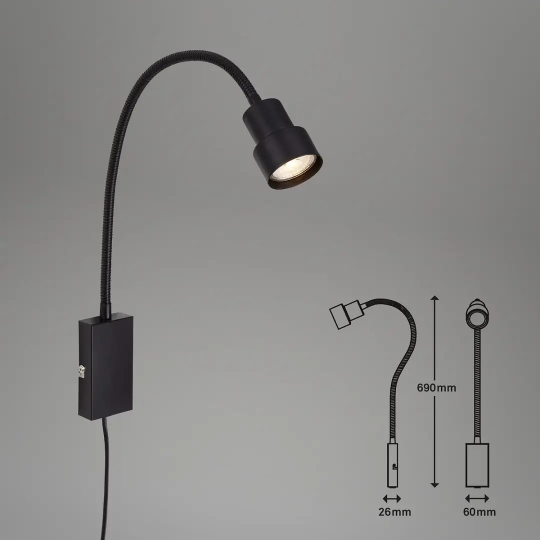 Briloner TUSI Bedlamp Metaal - 5W LED-GU10 400lm Warm Wit