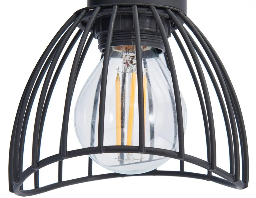 Lindby Plafondlamp 1 Licht E14 - 17cm - Zwart