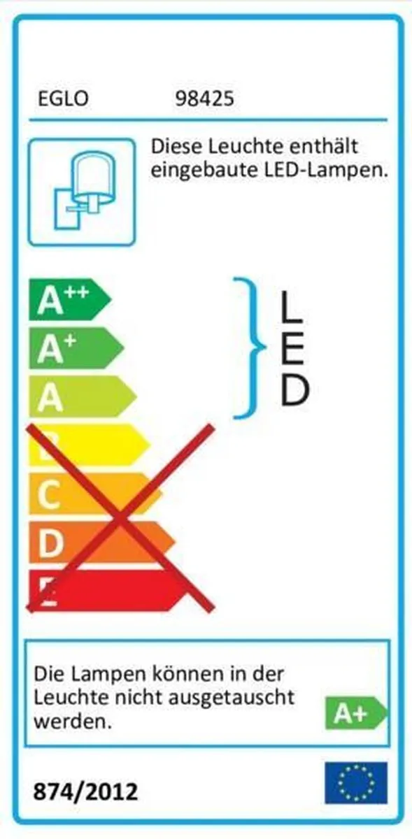 Eglo Sania 4 Wandlamp LED 20cm Nikkelmat