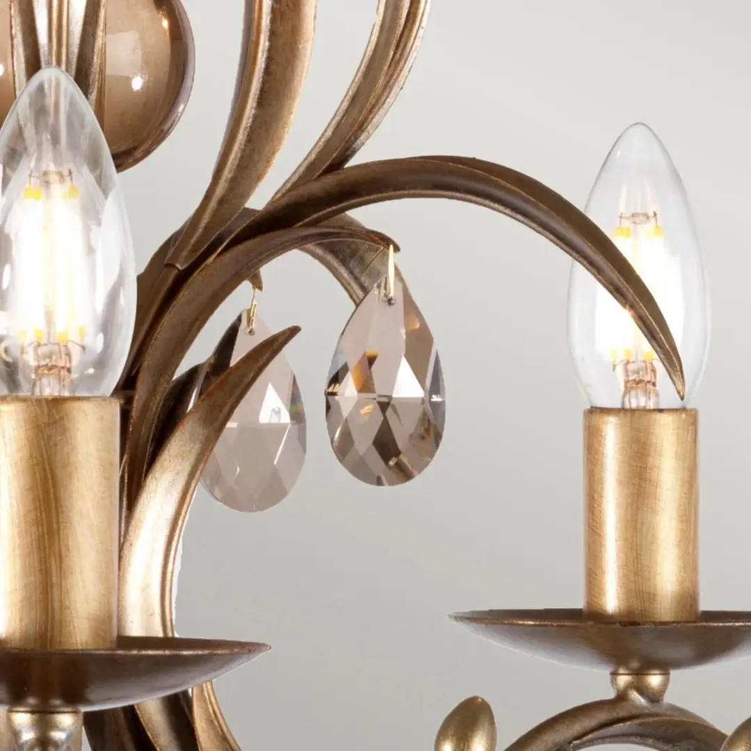 Elstead LED Kroonluchter 5xE14 60W - Bronze Patina