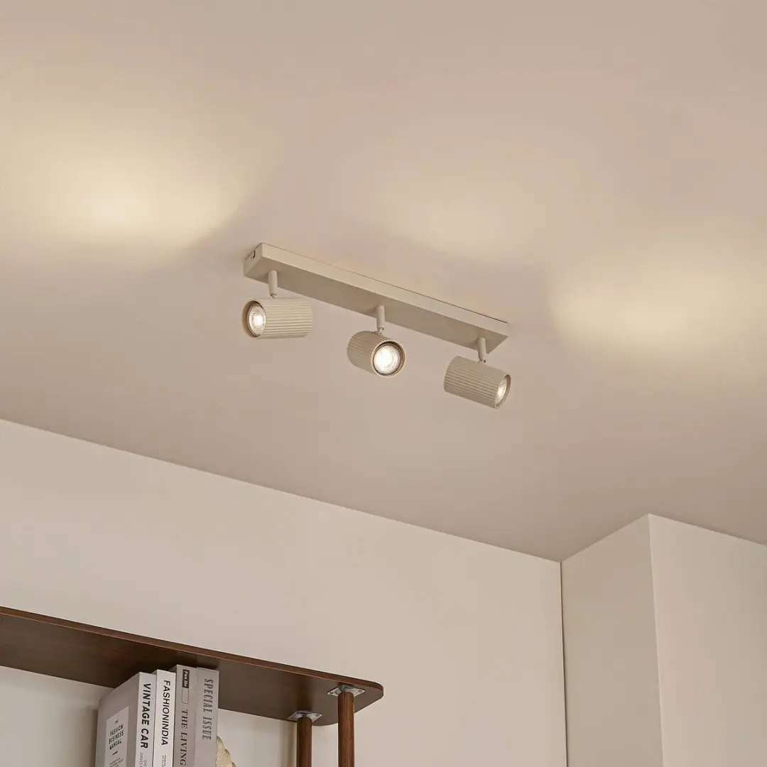 Lindby Buitenspot 3-lichts GU10 - 16cm - Beige