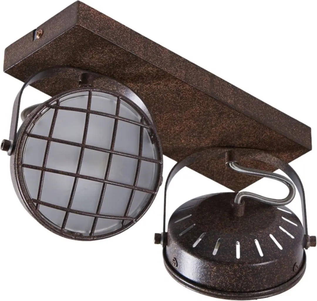 Lindby Buitenspot Metaal Glas 2-Lichts G9 - 18cm - Roest/Wit