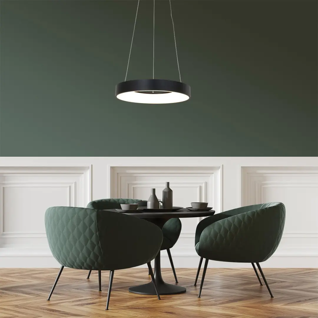 Steinhauer Hanglamp Ringlede 2695ZW - 48cm - Wit/Zwart