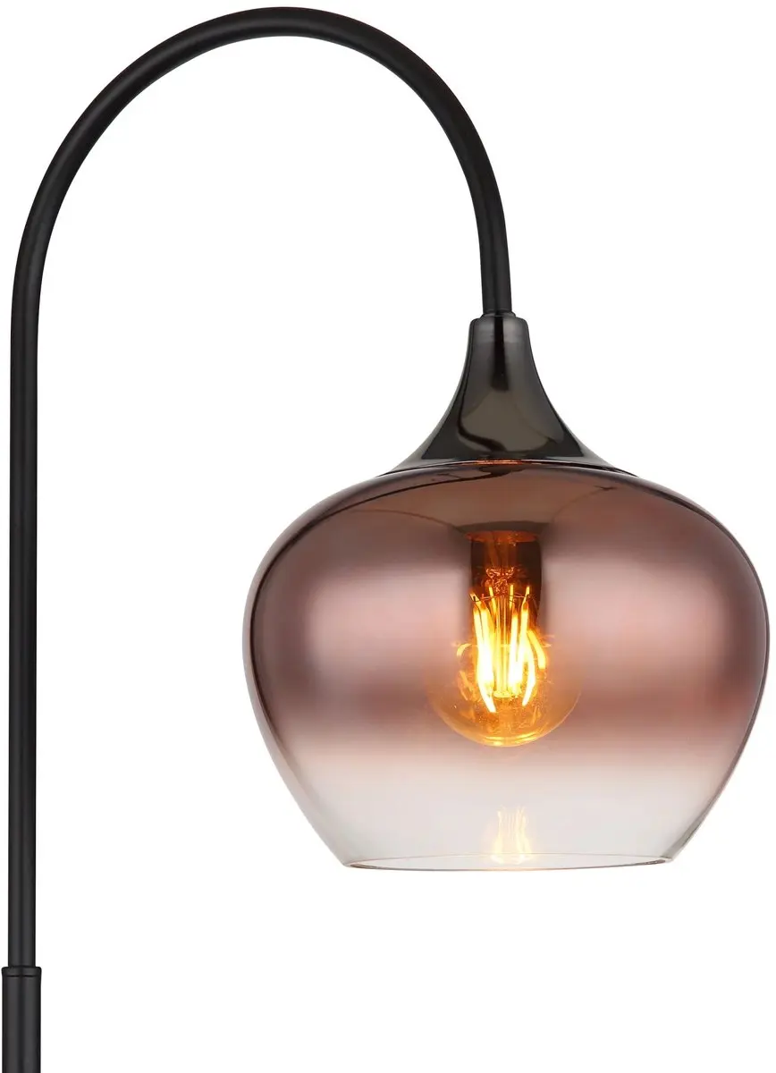 Globo Satella Vloerlamp 161cm Matt zwart