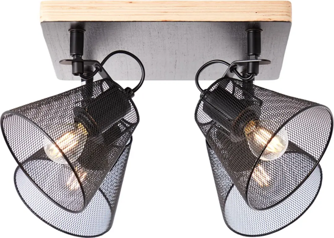 Brilliant Lamp 4-vlams E14 Zwart/Hout