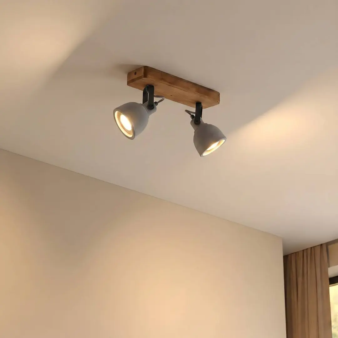 Lindby Buitenspot Dennenhout 2x GU10 - 19cm
