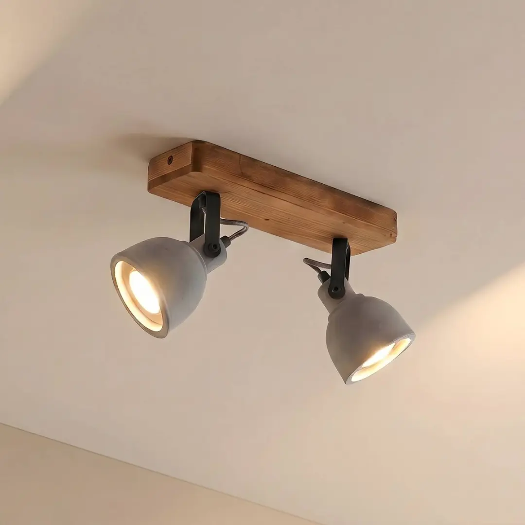 Lindby Buitenspot Dennenhout 2x GU10 - 19cm