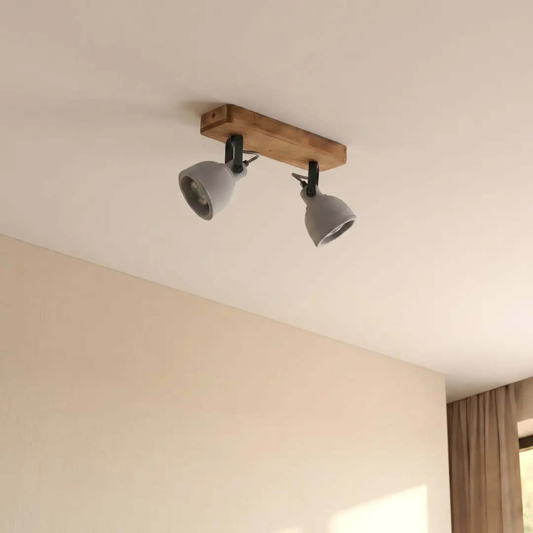 Lindby Buitenspot Dennenhout 2x GU10 - 19cm