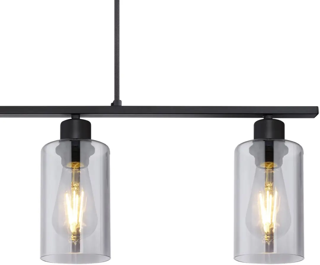 Globo Hadera Hanglamp - 4x E27 - Zwart