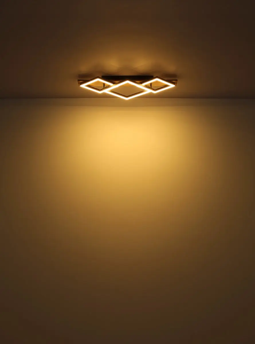 Globo Beatrix Plafondlamp - 1 Lichtpunt 31cm - Naturel Zwart