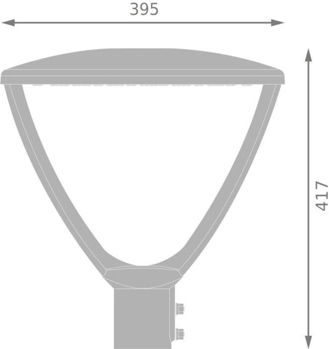 LEDVANCE LED Mastarmatuur Urban Lantaarn 29W 3000K/4000K - Grijs - afbeelding 2 van 3