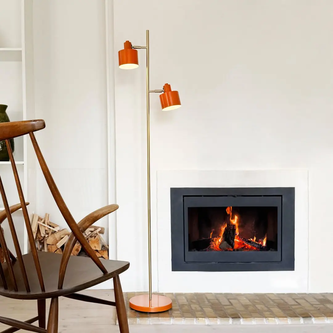 Dyberg Larsen Vloerlamp Ocean H160cm - 2x6W - Ø11cm