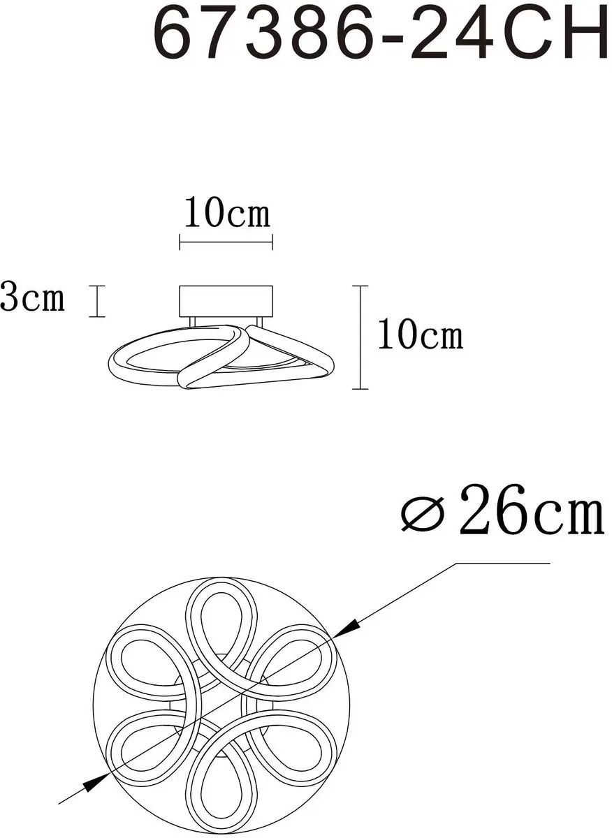 Globo Melisand Plafondlamp Brons - Ø26cm LED
